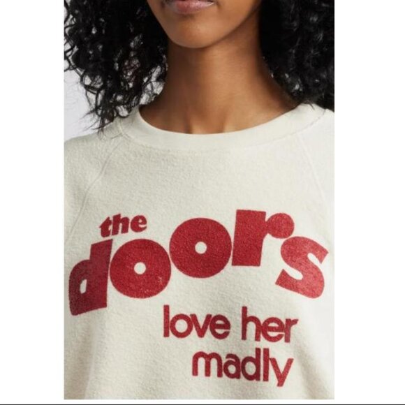 NWT Daydreamer The Doors Love Her Madly Reverse Raglan Sweatshirt - Size Small - Picture 5 of 10